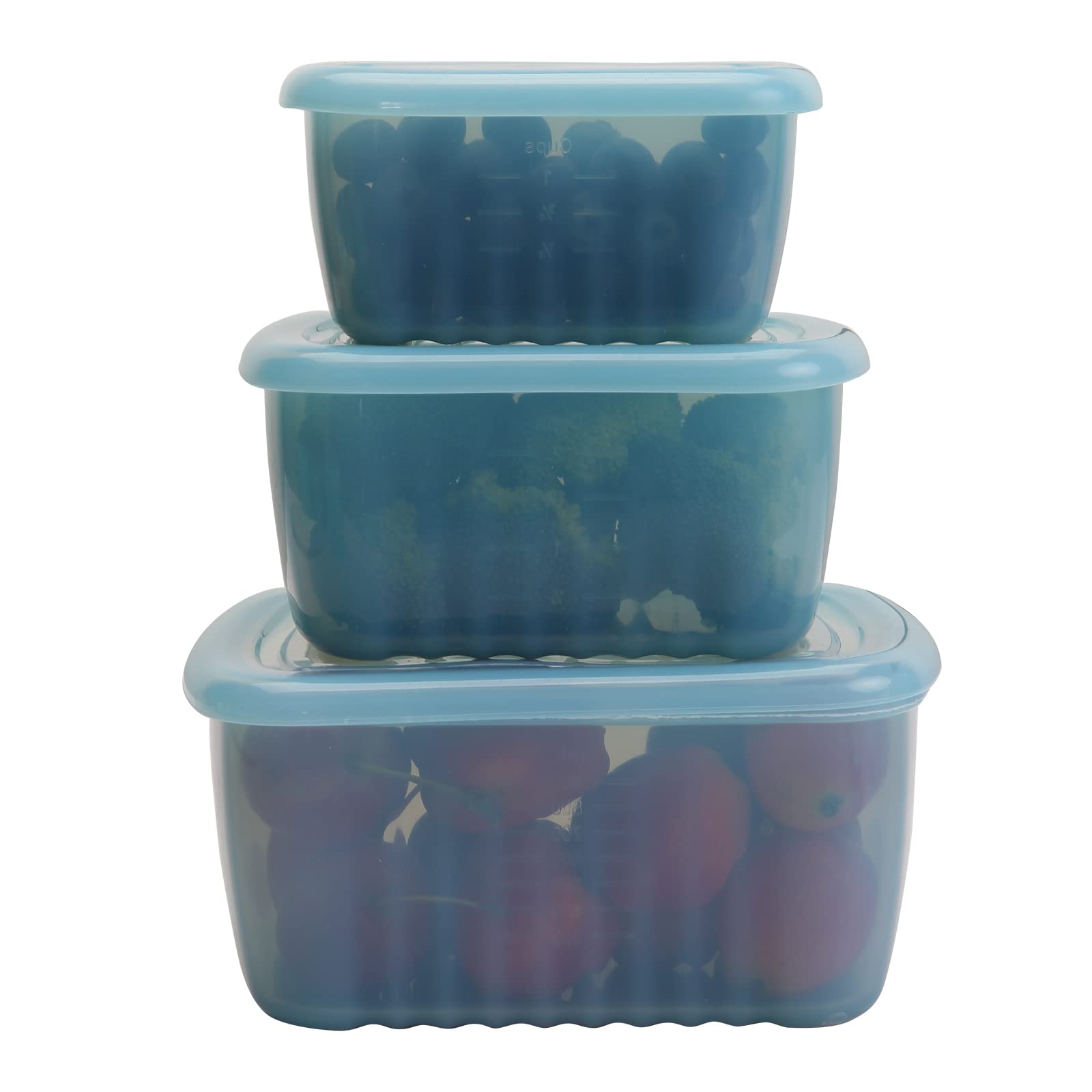 3-Piece Silicone Food Containers Reusable Storage Box Bento 9.2oz 18.3oz 33.8oz Lunch leftovers Meal Prep Container for Vegetables Fruits Meat Fish Grains Store Keep Fresh Microwave Freezer Safe