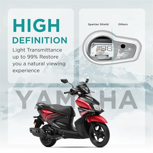 Image of Spartan Shield Digital Meter Screen Guard Compatible With YAMAHA RAY ZR 125 - Disc [with Button Hole] || Water Resistant || RayZR125 Bike Instrument Cluster Protector || Scratch Cover AccessorIes 2025 [Not Tempered Glass]