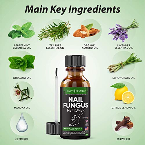 All Natural Nail Fungus Treatment – Made in USA, Best Nail Repair Product, Stop Fungal Growth, Effective Fingernail & Toenail Solution, Fix & Renew Damaged, Broken, Cracked & Discolored Nails