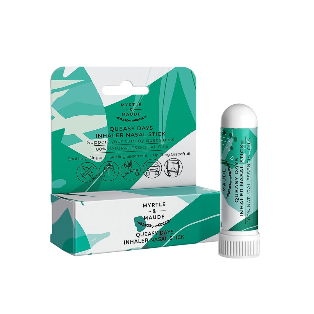 Sponsored Ad – Queasy Days Aromatherapy Inhaler Nasal Stick - Nausea Relief and Morning Sickness Support - 100% Natural Essential Oils - Made with Ginger, Spearmint and Grapefruit - Vegan