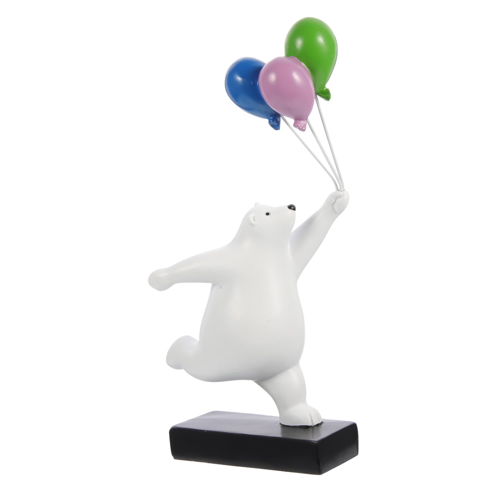 HEMOTON Scultura Orso Palloncino in Resina Cartone Animato Aspetto Vivace e Finitura Raffinata, Decorazione da Tavolo per Casa e Ufficio, Ornamento Adatto a Soggiorno e Camera