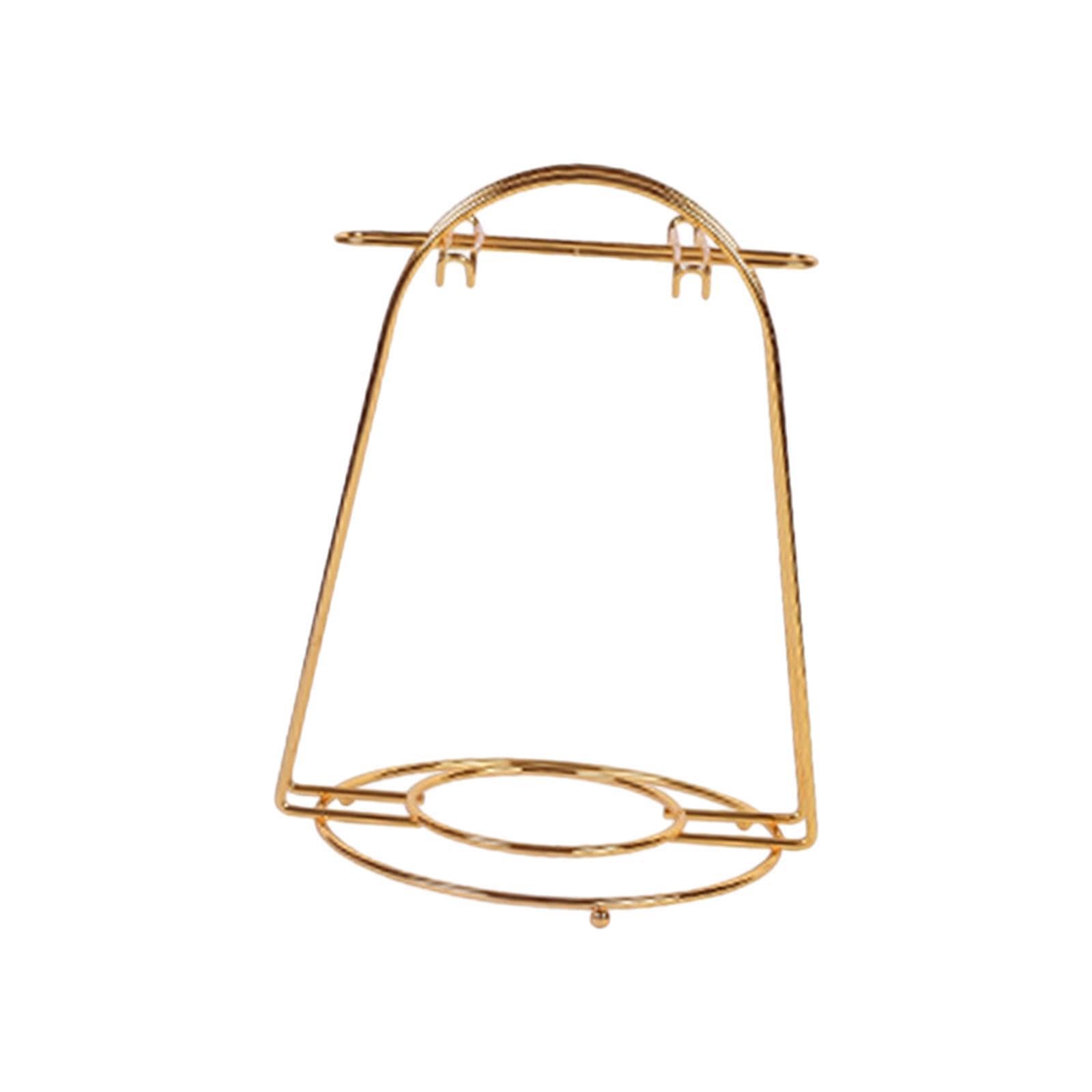 Twisaxc Gold Modern Metal Cup Holder Organizer Drain Water Cup Shelf Effortlessly Fits Various Kitchen Styles While Maintaining Functionality Metal Kitchen Hold 4 Mugs