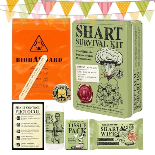 Kit De Supervivencia Fart: 7 Artículos De Emergencia para Bromas sobre Popó, Ropa Interior d-esechable, in-Signia Divertida, Set De Broma para Sobrevivir A Las Popós (Incluye Toallitas Húmedas) Kit De Supervivencia Fart: 7 Artículos De Emergencia para Bromas sobre Popó, Ropa Interior d-esechable, in-Signia Divertida, Set De Broma para Sobrevivir A Las Popós (Incluye Toallitas Húmedas)