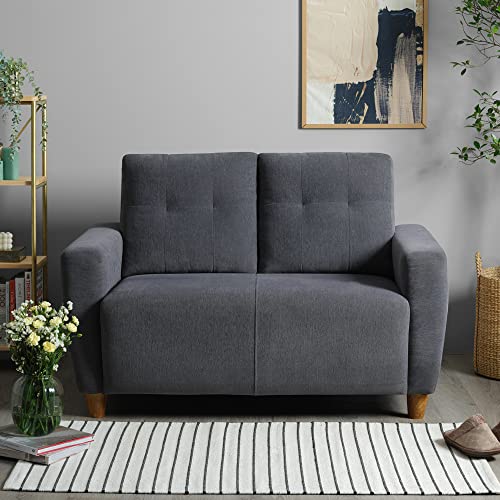 Image of Sleepyhead Yolo Designed by Duroflex - 2 Seater Sofa |Premium Fabric, Plush 3 Layer Cushioning |Modern Buttonless Tufted & Anti-Sag Comfort |Stylish & Durable |3 Years Warranty - Sesame Grey