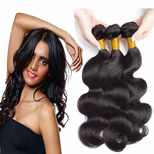 Angel Hair 3 Bundles; Peruvian Virgin Hair Sew In Weft Weave Hair Extension 300 Grams 4A Grade Quality; Body Wave (16 18 20)