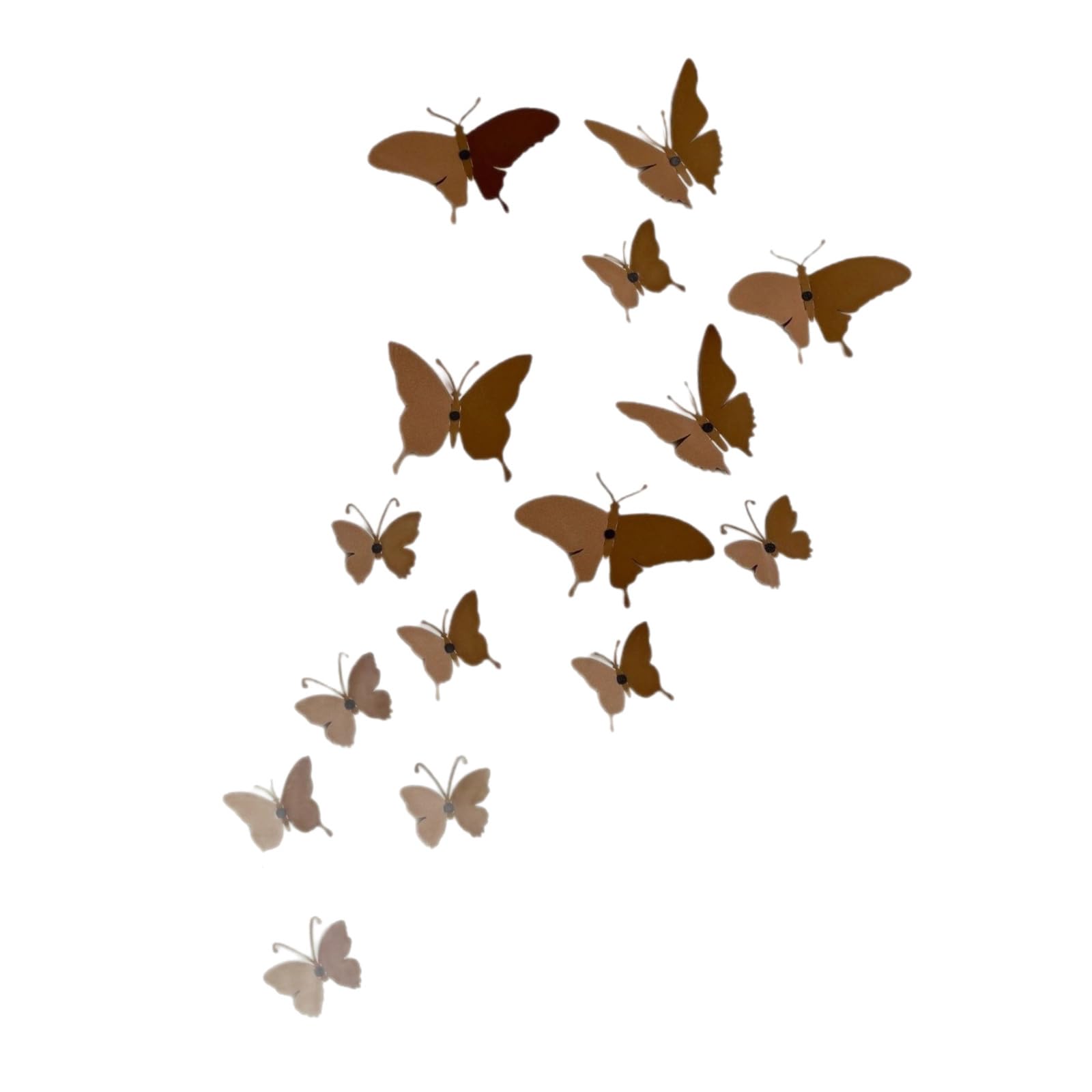 Linvimia Metal Butterfly Wall Art Flying Butterfly Wall Decors Walled Sculptures Hanging Decoration for Living Room Bedroom Metal Art Decors