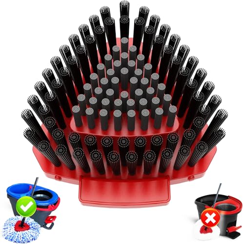 Fatmass Upgraded Spin Mop Replace Scrub Mop Brush Compatible with O Cedar 2 Tank RinseClean Great for Kitchen Deck Bathroom and Shower Floor Scrubber (1 Pack)
