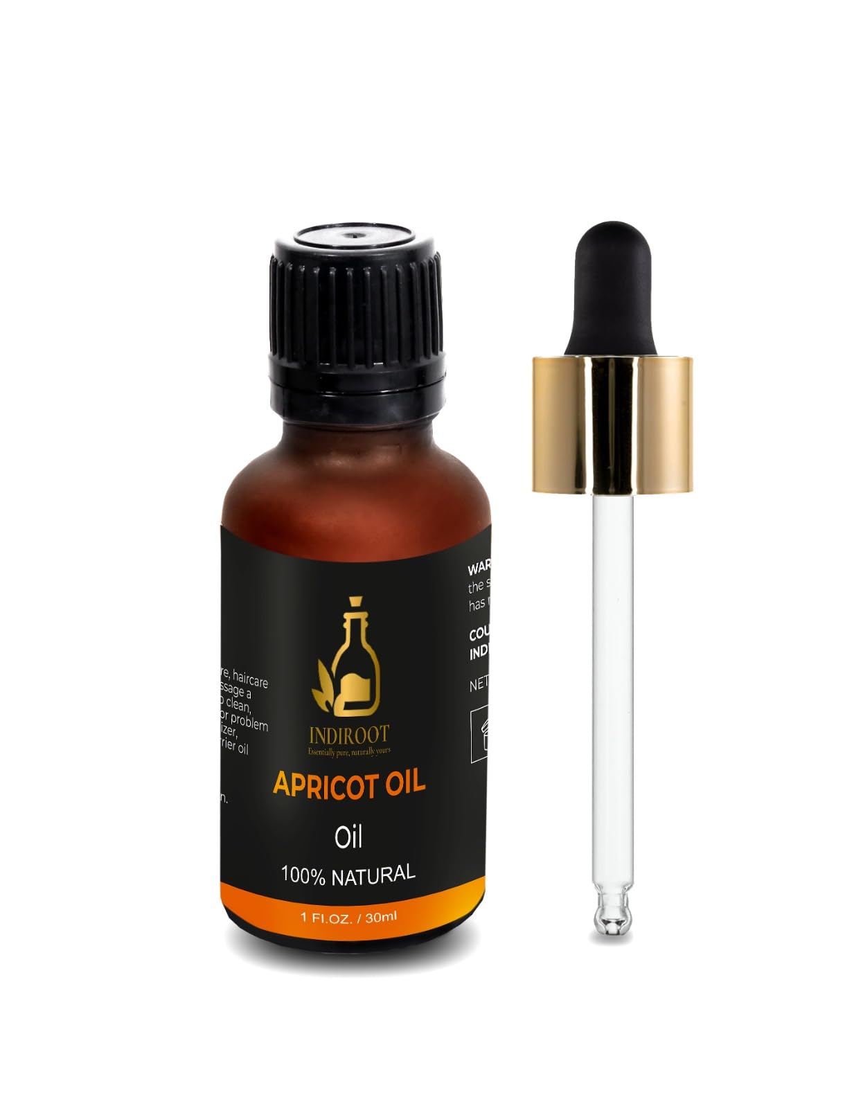 Apricot Oil 30ml (1.01 fl oz) | 100% Pure &amp; Natural Carrier Oil for Skin Care, Hair Care, Massage, Aromatherapy &amp; DIY Beauty