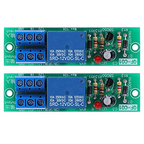 Módulo de relé biestable de Enlace QF-C01 12VDC, módulo Activo de Interruptor de Arranque y Parada de Coche, 2 uds.
