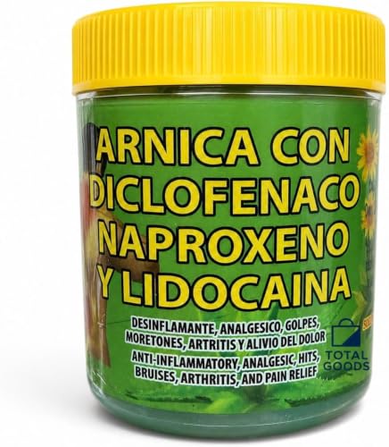 Arnica Con Diclofenaco Naproxeno Y Lidocaina Gel Fast Absorbing Topical Gel Non-Greasy Formula 4.4 oz