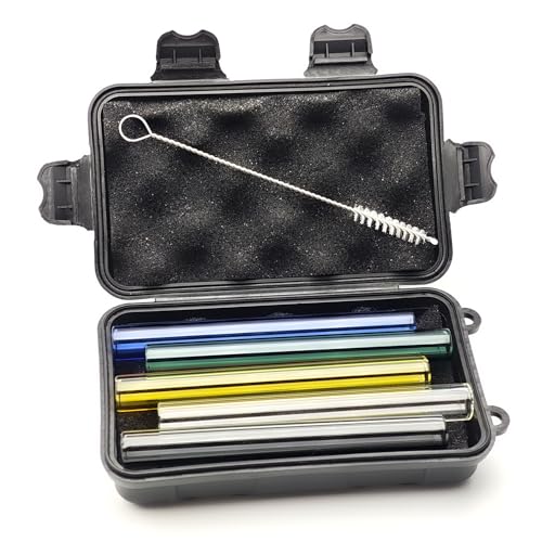 Image of 4 Inch Glass Tubes, 5 Pack Multicolor Borosilicate Glass Tubing Set