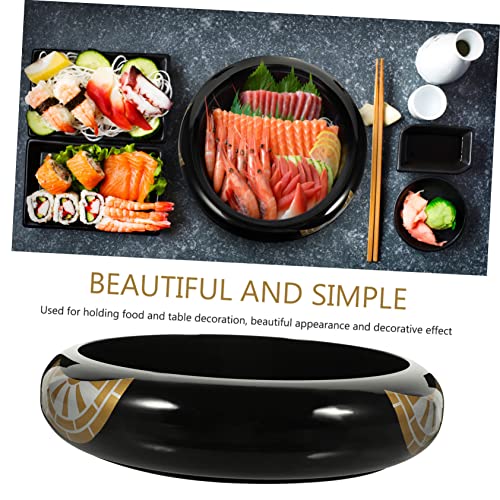 Bandeja para sushi multiusos de plástico negra miniatura 6