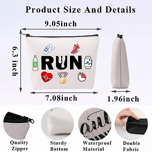 PLITI Running Makeup Bag Funny Running Lover Gift Marathon Runner Gifts Cross Country Running Gift for Runner Friend (Run Design bagU) - Image 2