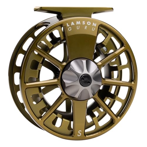 LAMSON | Guru S-Series -5+ Fly Fishing Reel | All-Water | Large Arbor, Fully CNC Machined/Anodized, Lightweight Durability | OG | 4wt 5wt 6wt Size