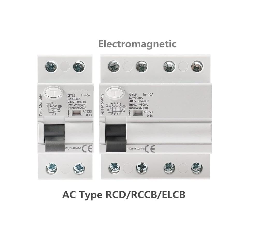 DisyuntorGYL9 Disyuntor De Corriente Residual De CA Interruptor Diferencial Electromagnético 4P 40A 63A 100A 1 Uds Proteger equipos eléctricos.(4P 80A,30mA)