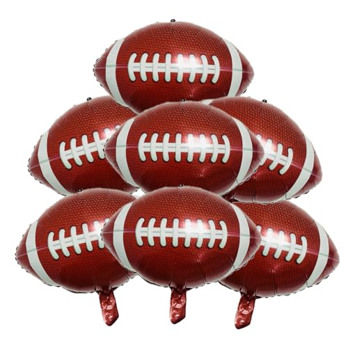 12 Pcs 18 Inch Mylar Football Shaped Balloons Waterproof Reusable for Football Balloons Superbowl Christmas New Year & Sports Parties