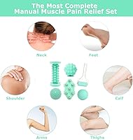 Vista 7 de Juego de bolas de masaje de pies y rodillos de pies 6 en 1 con rodillo de mano, bola puntiaguda, bola de lacrosse, rodillo de masaje, masajeador