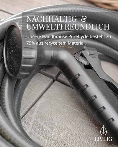 LIVLIG - PureCycle Gartenbewässerungs-Set - 1/2 Zoll Gießbrause mit 75% Recyclinganteil, zur Bewässerung von Beeten und Topfpflanzen