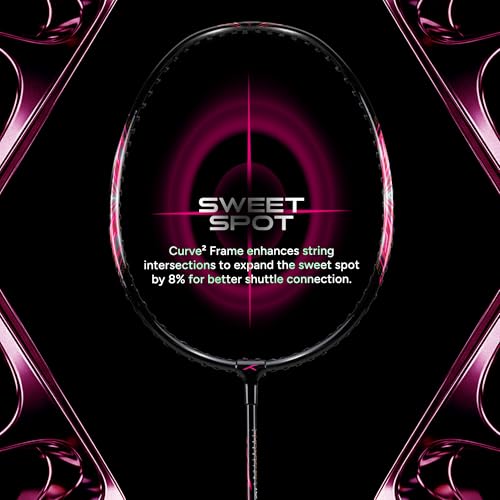 Image of Hundred Carbotek 1000 Badminton Rackets (Pack of 2) | Superlight Head-Heavy Racket for Smash Power | Slim Shaft, Carbon Graphite Shaft & Curve Frame for Better Sweet Spot