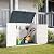 Greesum Outdoor Horizontal Resin Storage Sheds 34 Cu. Ft. Weather Resistant Resin Tool Shed, Extra Large Capacity Weather Resistant Box for Bike, Garbage Cans, Lawnmowe, Without Divider, White