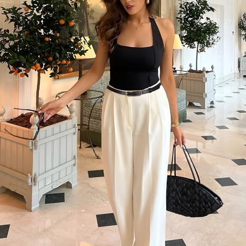 VONMELLI Women Skinny Belt Thin Leather Belt with Metal Buckle for Pants Jeans Casual Wear2