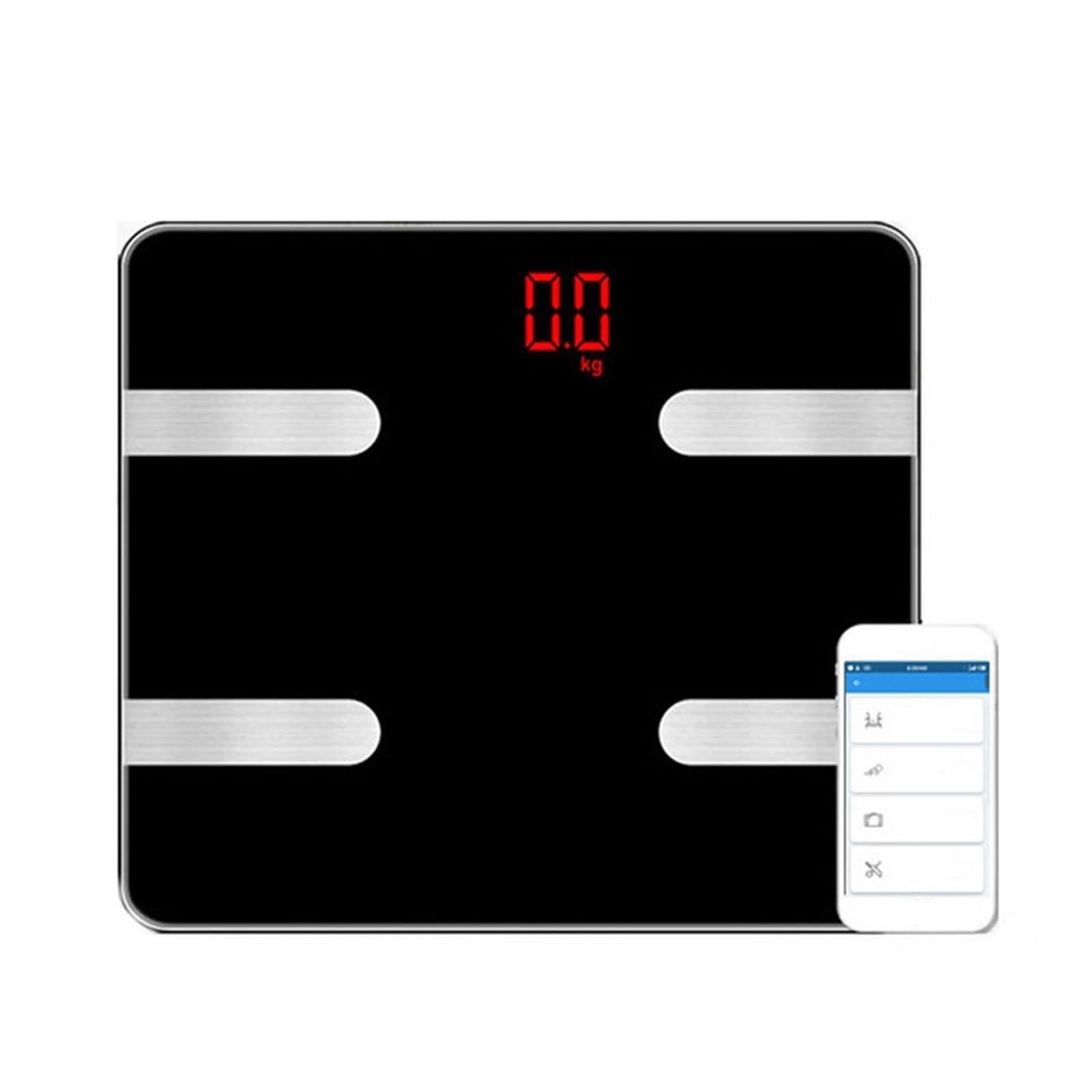 Smart Balance Bilancia Elettronica Da Pavimento Bagno For Uso Domestico For Grasso Corporeo Bluetooth BMI Umano Percentuale Di Preciso E Facile Da Leggere(Black)