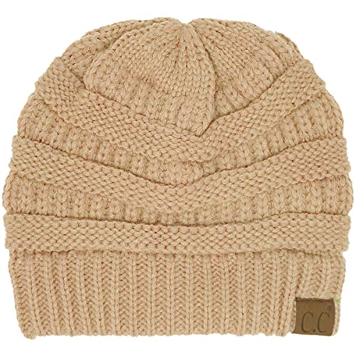 Image of Hatsandscarf CC Exclusives Solid Color Beanie Tail Hat for Adult (MB-20A)