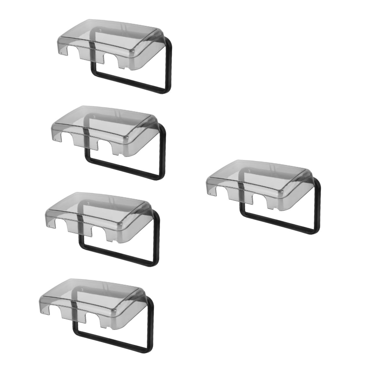 5 Pezzi Coprischermo Adesivo per Elettrica Cover Antispruzzo per Bagno Facile Installazione Resistente e Riutilizzabile Trasparente