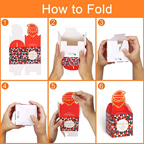 MELLIEX 12 Pièces Boîtes de Bonbons de Noël Belles Boîtes-Cadeaux Kraft Vides Faveur de Noël Traiter Goodie Boîtes pour Enfants à Noël - Image 4