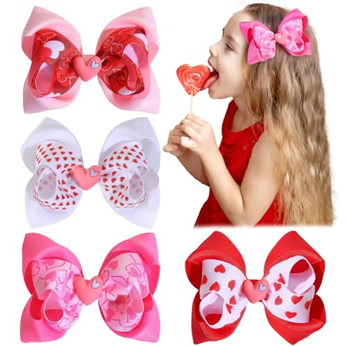 Valentine's Day Baby Girls Hair Bows Hair Clip for Kids Fashion Hairband Birthday Gift (Type B)