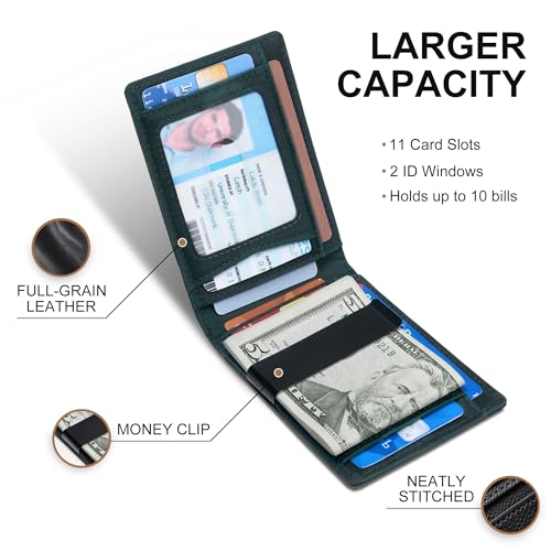 Image of Suncat Slim Airtag Wallet for Men Card Holder RFID Wallet with Money Clip
