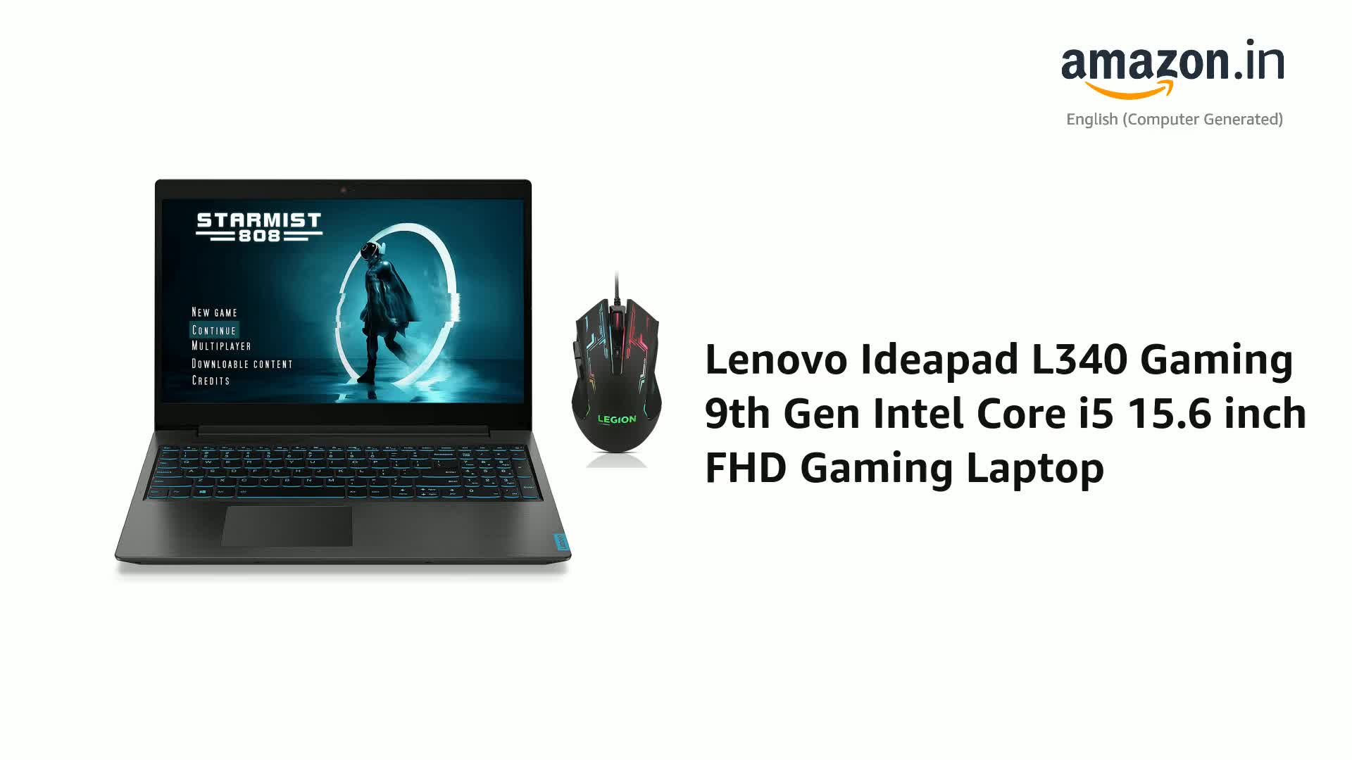Lenovo Ideapad L340 Gaming 9th Gen Intel Core i5 15.6 inch FHD