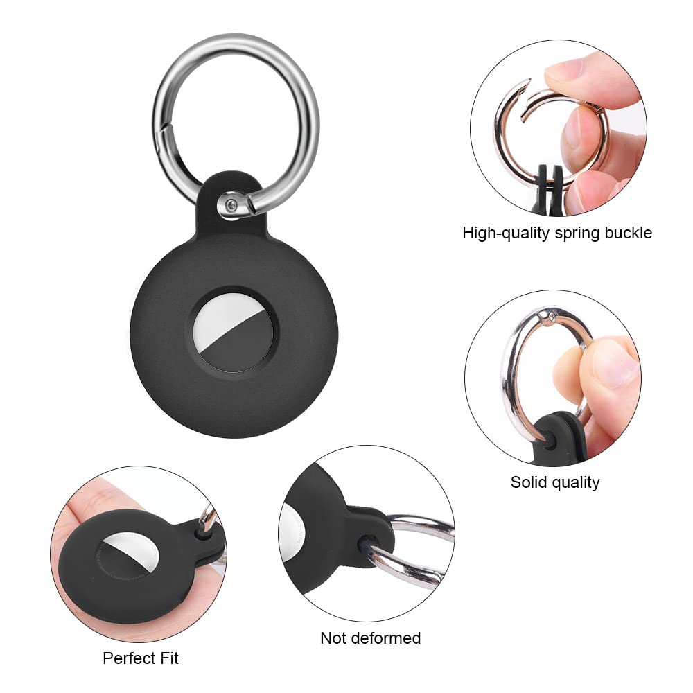 Ainiv Llavero para AirTag, 1 Pieza Llaveros para AirTag Funda Protectora de Silicona, Localizador Keychain Portátil Antipérdida, Protectora Funda Mascotas y Mochilas — view 60
