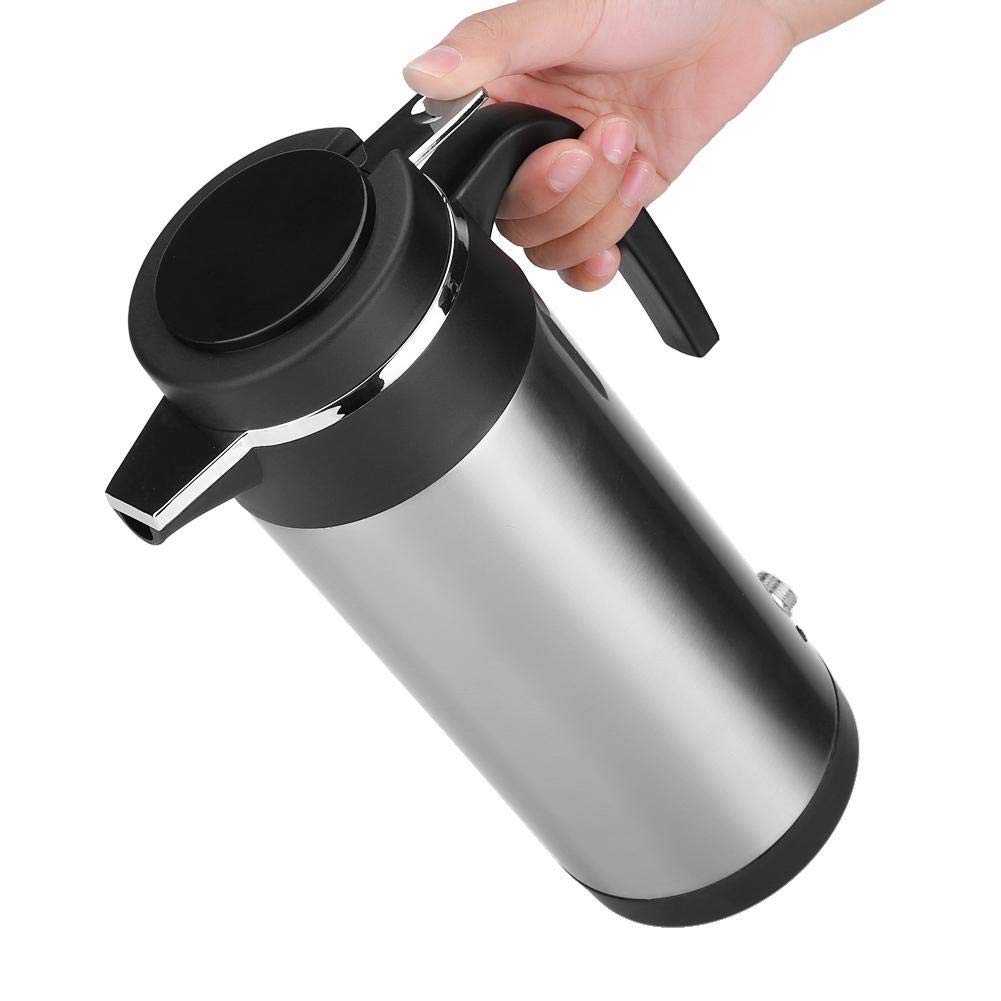 Broco Thermos Elettrico, 1200ML 24V elettrico in acciaio inox In-car della caldaia della bottiglia Thermos di viaggio Riscaldamento Acqua