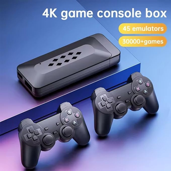 Image of M33 Game Stick 37000+ INBUILT Video Game Console Retro Classic 3D 4K Full HD with 2 Wireless Gamepad Plug & Play Video Game 64GB