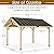YOLENY Wood Gazebo, 12' x 15' Gazebo Hardtop Gazebo, Spruce Wood Solid Wood Gazebo, Waterproof Asphalt Roof, for Lawns, Beach, Patio, Garden, Yard, Easy Assembly