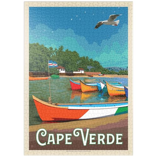 MyPuzzle Cap-Vert : Un Archipel Volcanique, Affiche Vintage - Premium 1000 Pièces Puzzle - Collection spéciale MyPuzzle de Anderson Design Group