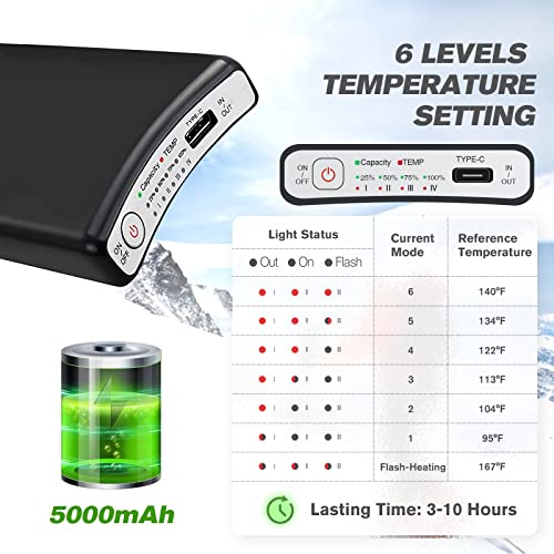 Heated Socks, Electric Heated Socks For Men And Women With App Control Rechargeable Winter Thermal Socks Washable Electric Socks For Sports Skiing Hiking Hunting Camping Outdoor Work - L #TOP3