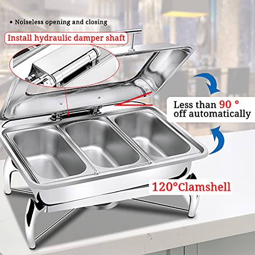 LYUQIU Buffetwärmer, Speisenwärmer Edelstahl Elektrisch 220V/400W, Speisenwärmer Warmhaltebehälter für Partys Buffets… – Bild 5