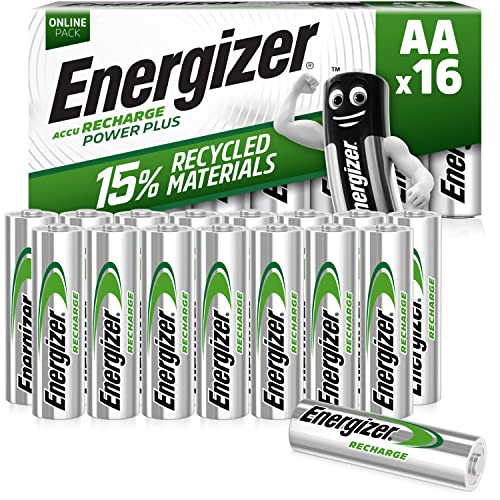 Energizer Rechargeable Battery AA Pack Recharge Power Plus 16 Pack Rechargeable Battery AA -