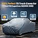Ford F-150 Truck Cover Custom Fit 2008-2025 SuperCrew Cab Short Bed(5.5'-6.5') with Door Zipper, 12 Layer Pickup Truck Cover Waterproof All Weather, Car Tarp for Wind Dust Sun etc Protection.