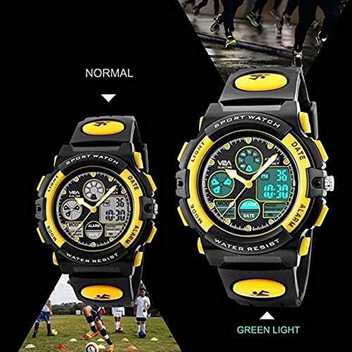 V2A Nova Pro Kids Watch for Boys Age 8β14 | 44mm Analog Digital Sports Watch | Alarm Stopwatch Backlight | TPU Strap | 30M Water Resistant | School & Birthday Gift | Gift for Boy 4