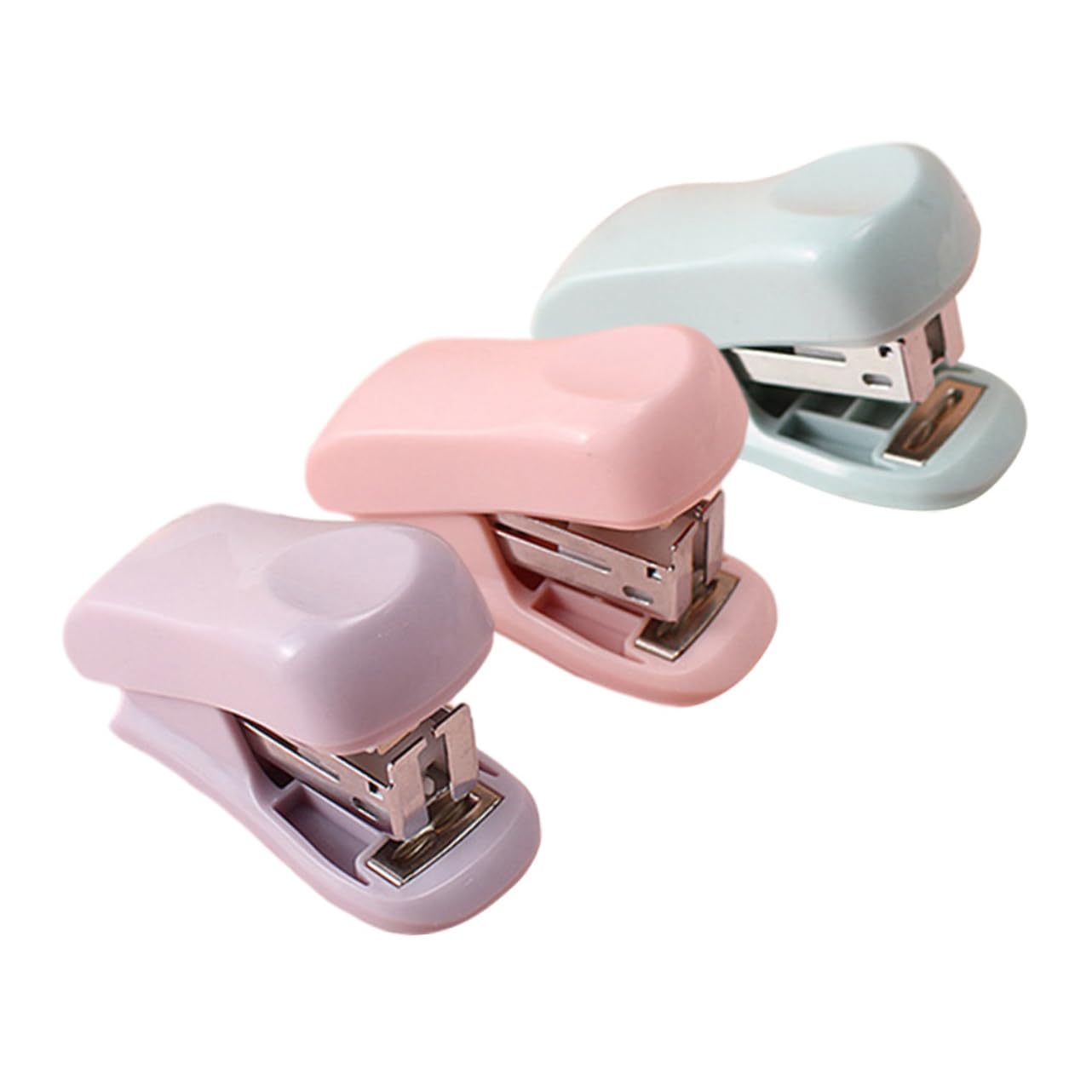 jojofuny 5 Ensembles Agrafeuse À Main Mini Agrafeuse Avec Agrafes Compacte Mini-agrafes Mignon De Poche En Plastique Portative À Main Le Fer 3 Pièces * 5