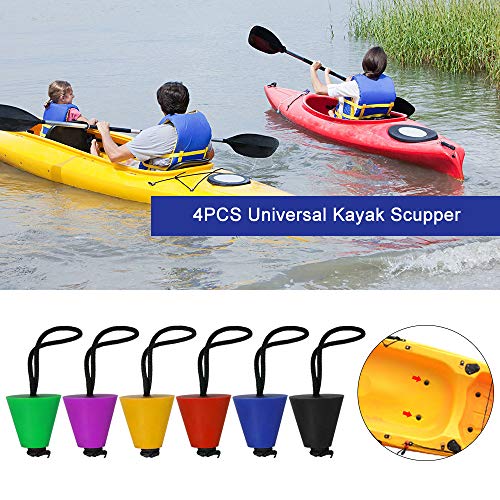 Scupper Plug, Romacci 4 PCS Melhor Kit de Tampão de Caiaque Scupper Universal Kit de Tampão de Caiaq
