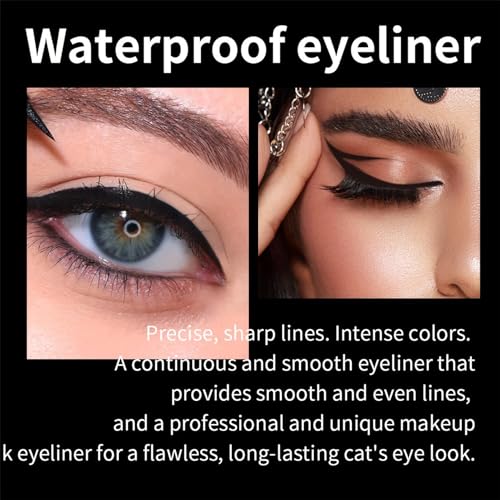 Mascara Eyeliner Set, Waterproof, Moisturizing, Durable, Non-Smudging 2-in-1 Eye Makeup Slender Curly Thick Eyelashes fashion Black Mascara, Beauty Cosmetics - Image 6