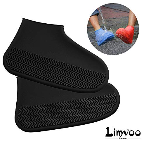Limvoo Rain Shoes Boots Covers Outdoor Waterproof Silicone Shoes Covers and Reusable Rain Boots Overshoes Galoshes Travel for Men Women Kids