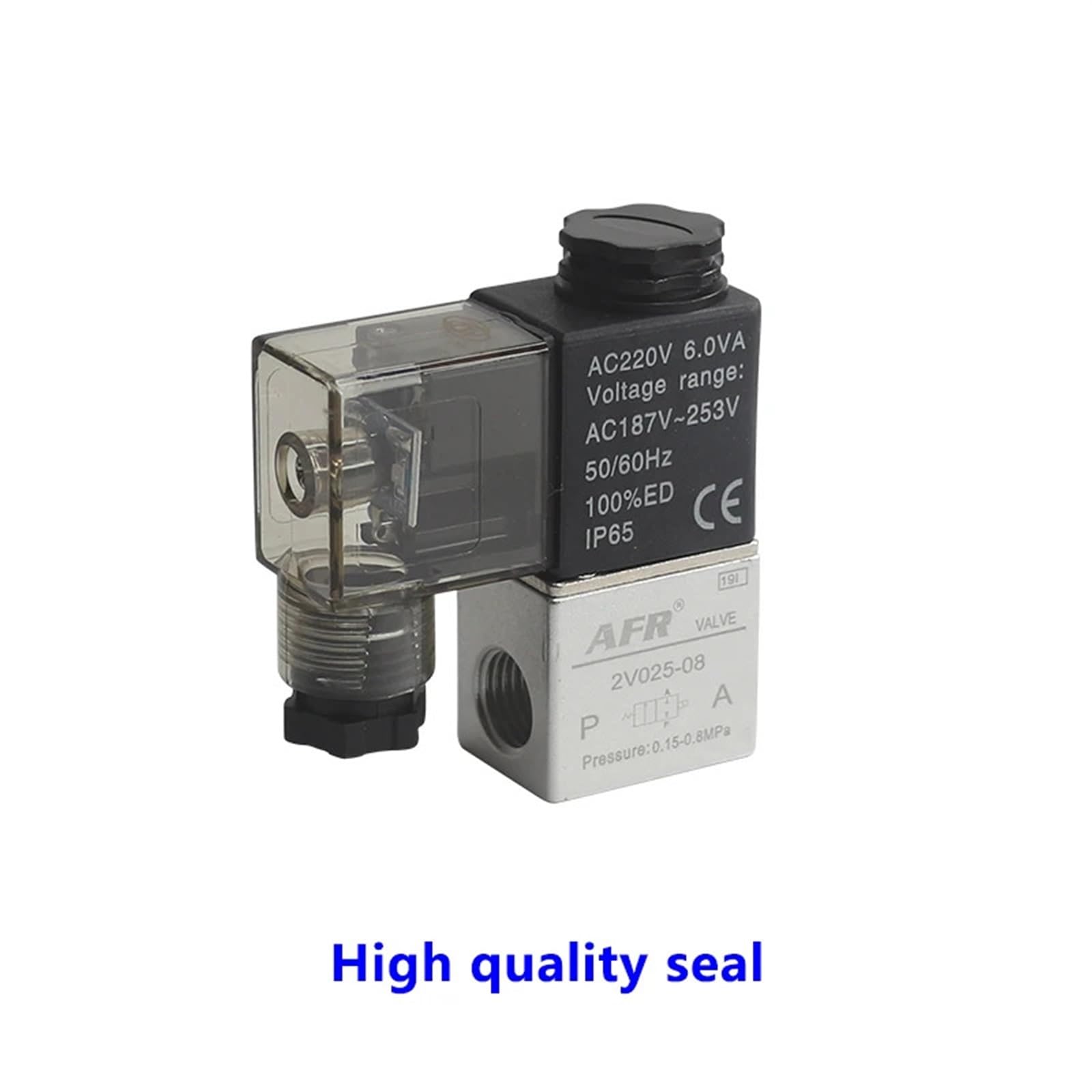 Electroválvula neumática eléctrica de 12 V, 24 V y 220 V, 2 Posiciones, 2 Puertos, Normalmente Cerrada, conexión de Manguera de 6 mm y 8 mm.(4mm Hose Pipe,DC12V)
