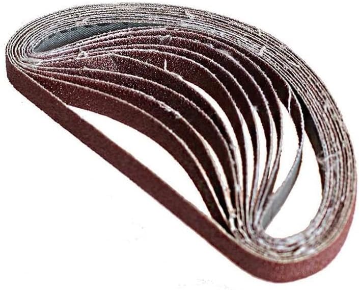 10PCS/Set Sanding Belt Abrasive Tools 330 * 10mm Sandpaper Disc Sandpaper Grinding Wheel Abrasive Belt for Air Belt Sander (Color : P240)