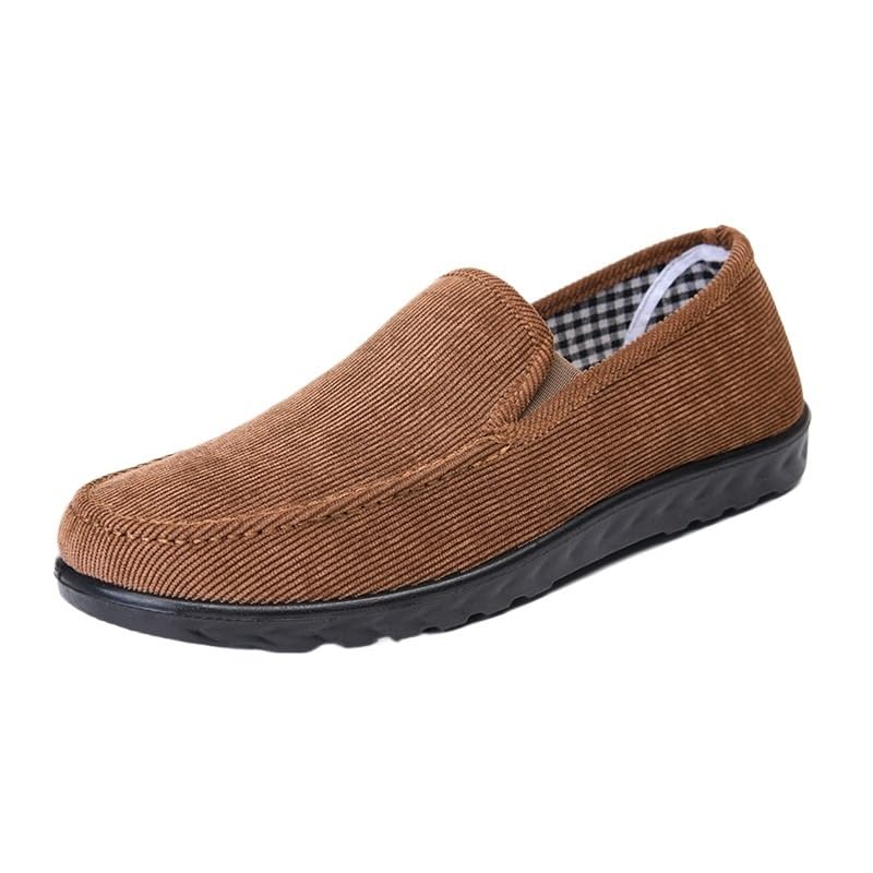 Loafers Shoes Pointed Toe Slip-on Genuine Leather Mens Date Driving Lightweight Construction