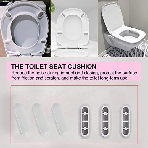 GZLCEU 30 Stück Wc Sitz Puffer, Universal Kunststoff Auflagestopfen für Toilettensitz Stoßstangen Brille Dämpfer für Toilettendeckel (Weiß) – Bild 7